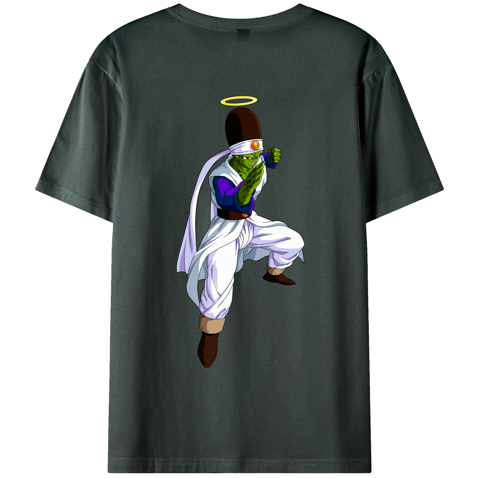（画像用） ドラゴンボール パイクーハン DRAGON BALL Pikkon 綿100％ メンズ半袖Tシャツ（バックプリント） 通気性